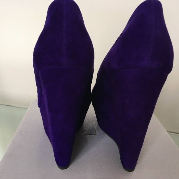 ALDO Purple Suede Platform Wedges Siz 38 BNIB! - Picture 8 of 15